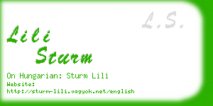 lili sturm business card
